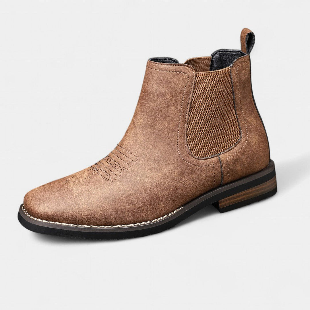 Herren Chelsea Boots Zeitlose Slip-On Stiefel mit Elastikeinsatz