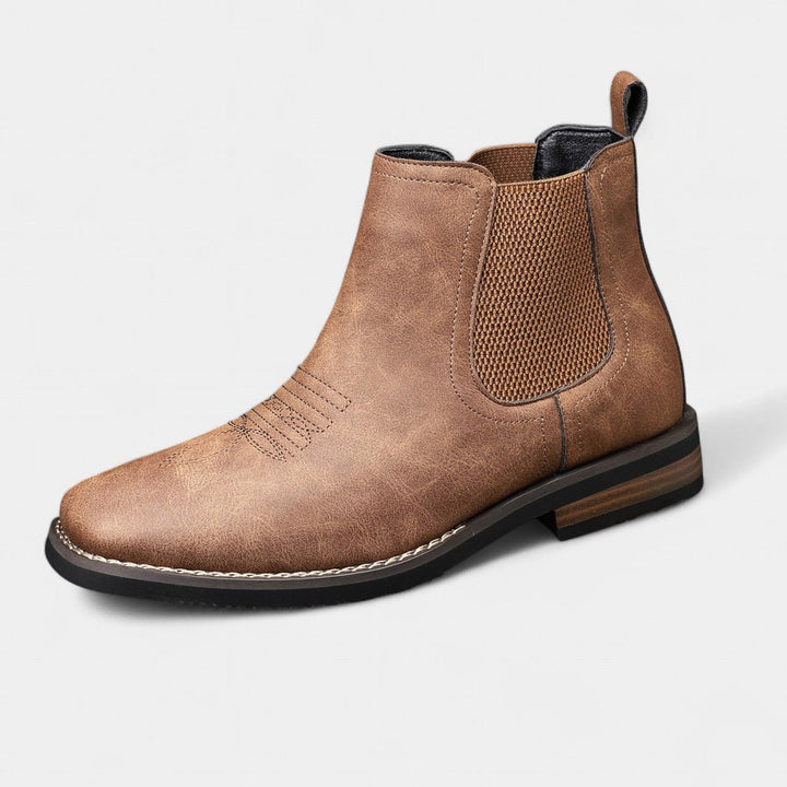 Herren Chelsea Boots Zeitlose Slip-On Stiefel mit Elastikeinsatz