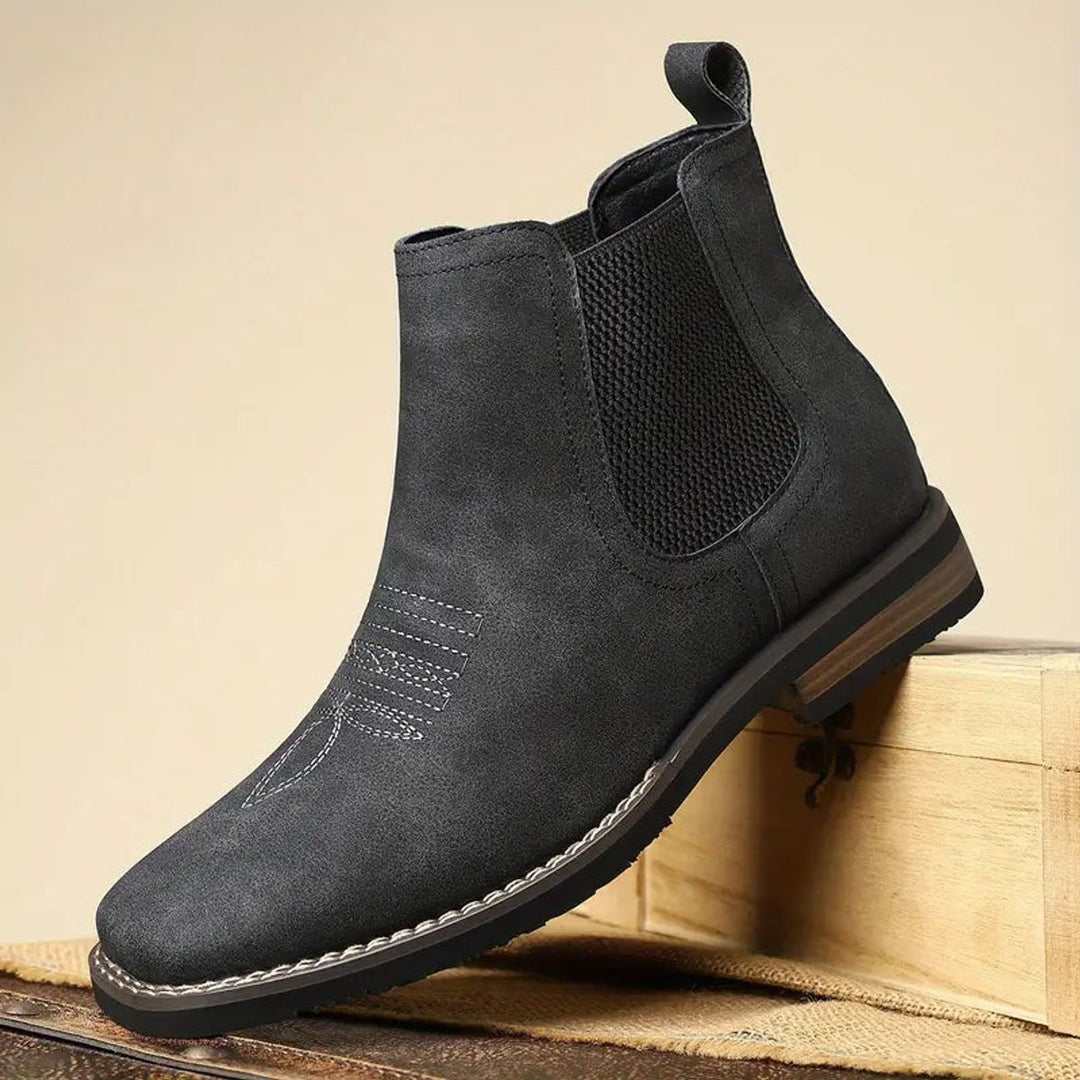 Herren Chelsea Boots Zeitlose Slip-On Stiefel mit Elastikeinsatz
