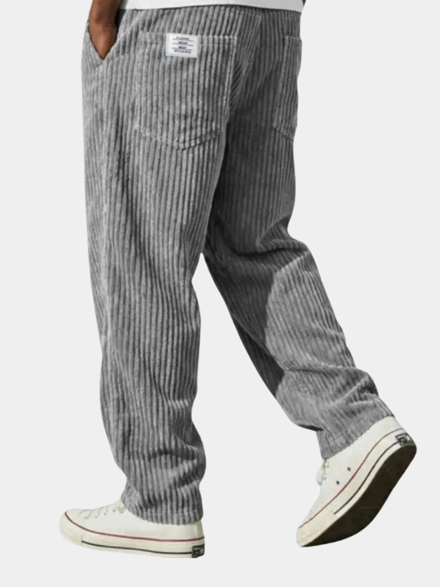 Herren Cordhose Elastischer Bund Vielseitig Cord-Textur