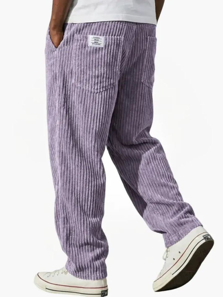 Herren Cordhose Elastischer Bund Vielseitig Cord-Textur - Lila