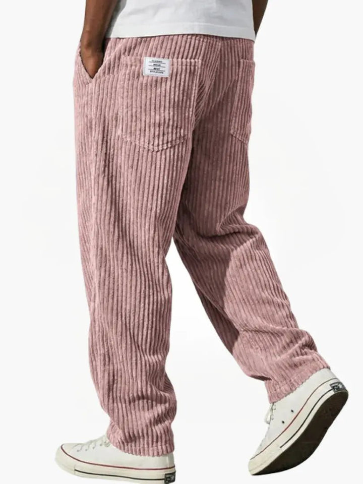 Herren Cordhose Elastischer Bund Vielseitig Cord-Textur