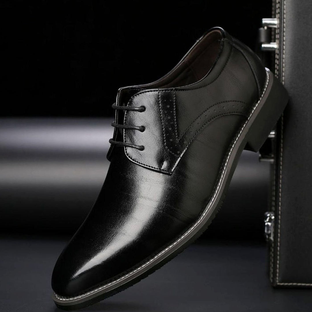 Herren Formelle Schnürschuhe Zeitlose Brogue Derby - Schwarz