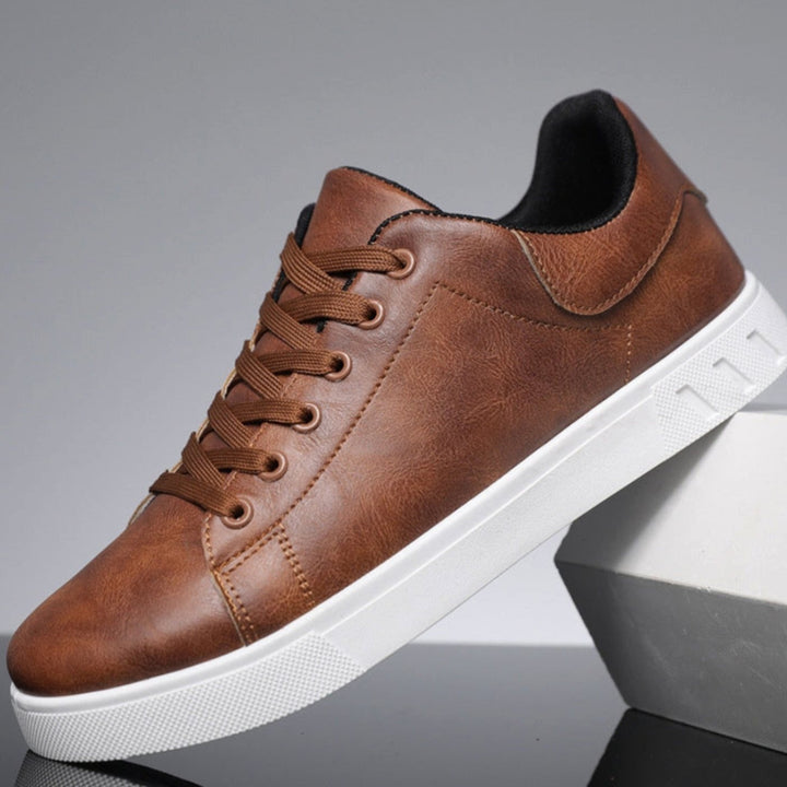 Herren Freizeit-Sneaker mit Schnürung Kunstleder Low-Top