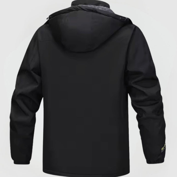 Herren Gefütterte Kapuzenjacke mit Reißverschluss für den Winter