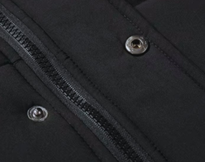 Herren Gefütterte Winterjacke mit Kapuze und Fellfutter