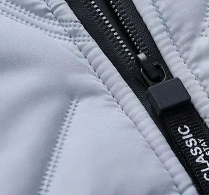 Herren Gesteppte Gefütterte Winterjacke mit Stehkragen