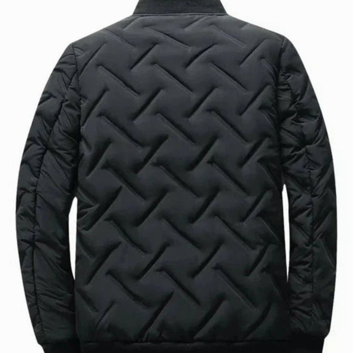 Herren Gesteppte Gefütterte Winterjacke mit Stehkragen