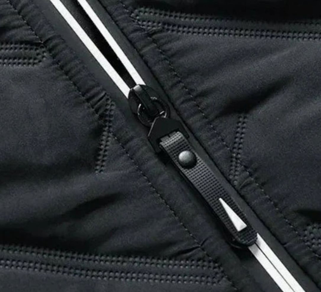 Herren Gesteppte Gefütterte Winterjacke mit Stehkragen