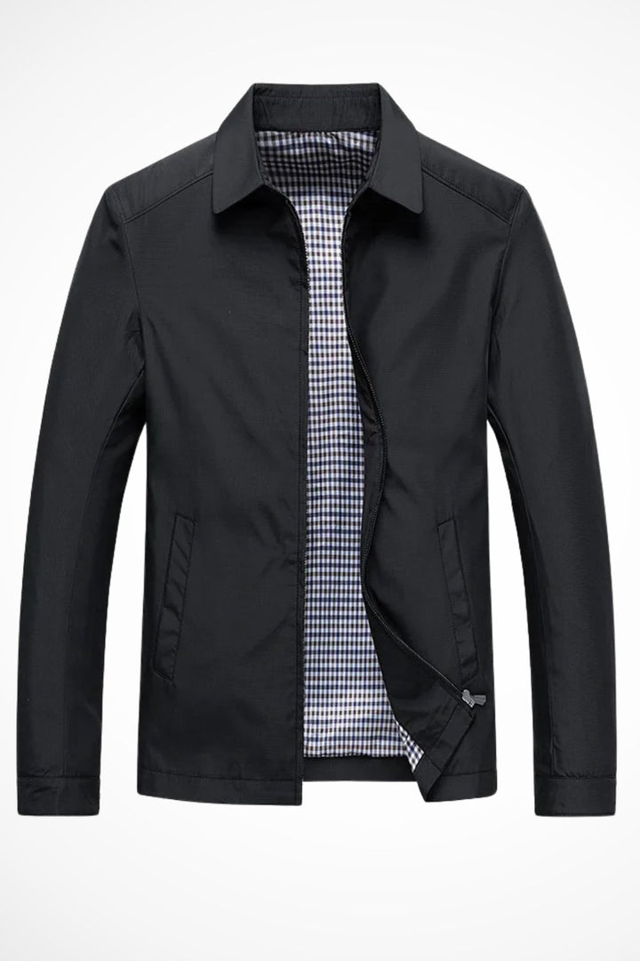 Herren Harrington Jacke Kragen Reißverschluss Klassisch