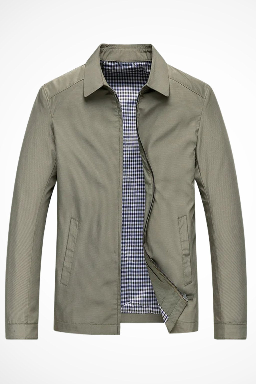 Herren Harrington Jacke Kragen Reißverschluss Klassisch