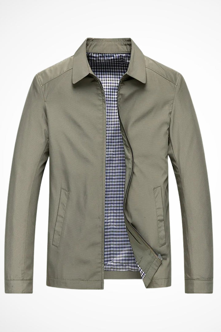 Herren Harrington Jacke Kragen Reißverschluss Klassisch