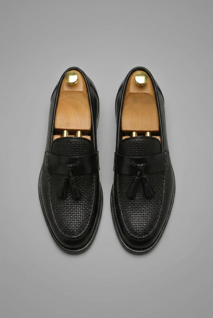 Herren Klassische Gewebte Quasten-Slipper Loafers