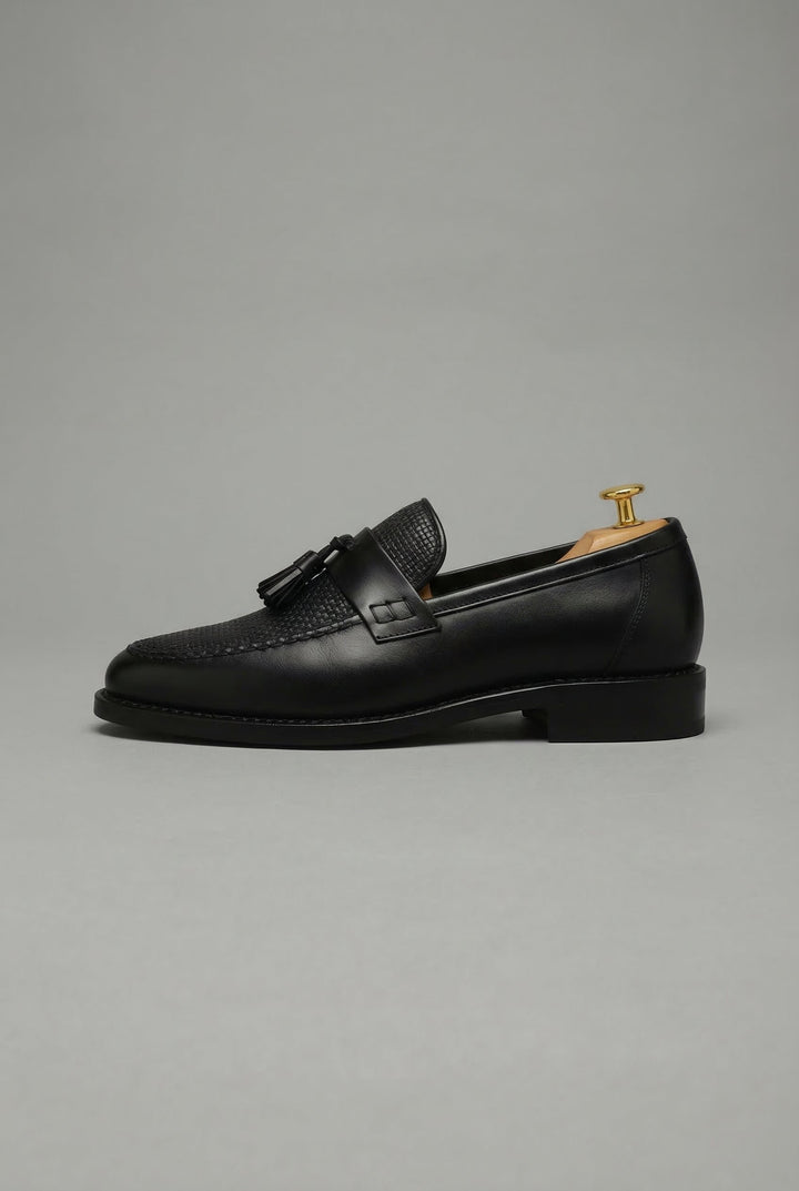 Herren Klassische Gewebte Quasten-Slipper Loafers