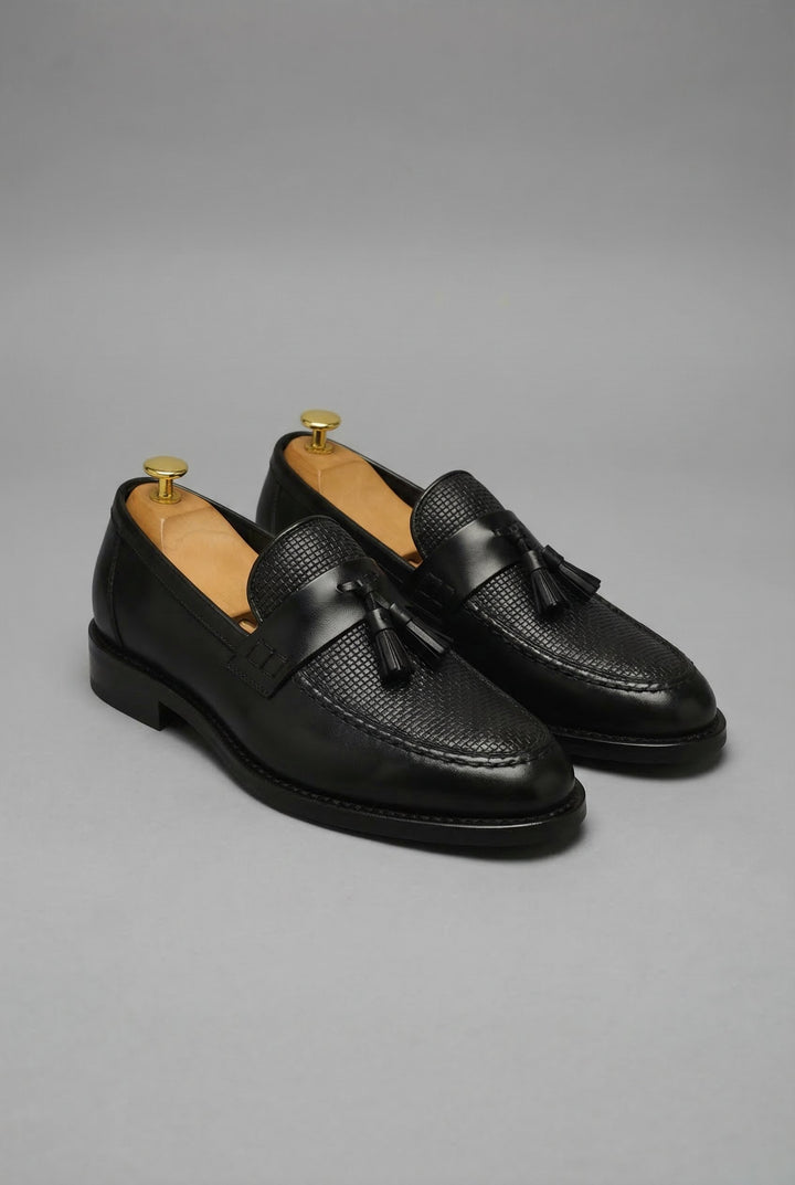 Herren Klassische Gewebte Quasten-Slipper Loafers