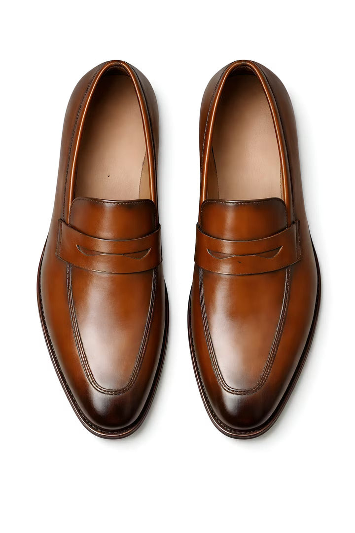 Herren Klassische Slip-On Penny Loafer Halbschuhe
