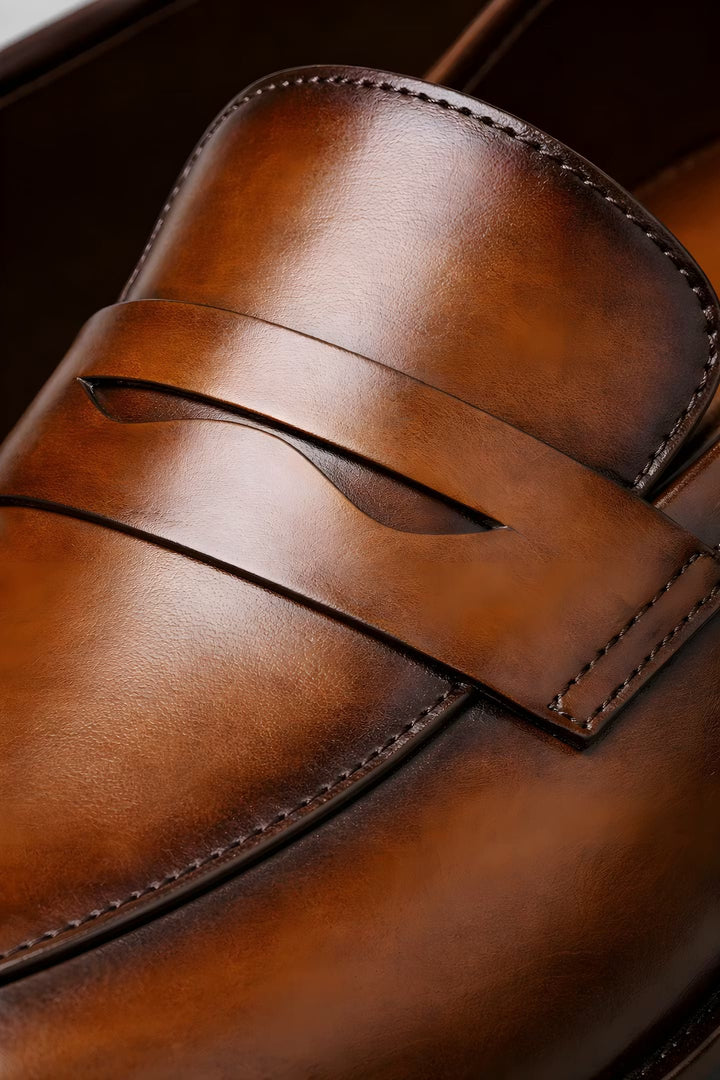 Herren Klassische Slip-On Penny Loafer Halbschuhe