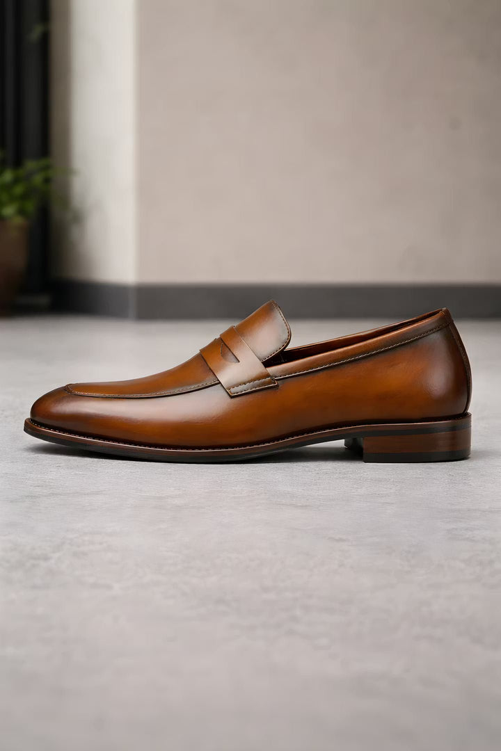 Herren Klassische Slip-On Penny Loafer Halbschuhe