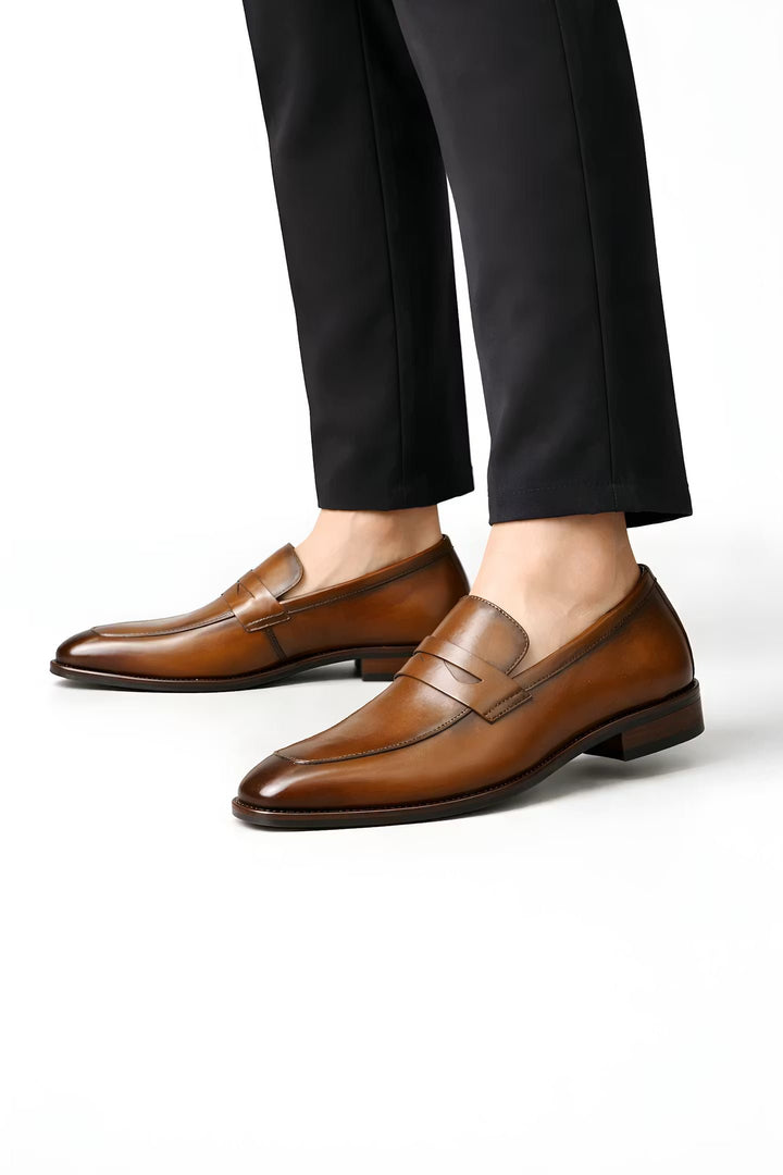 Herren Klassische Slip-On Penny Loafer Halbschuhe