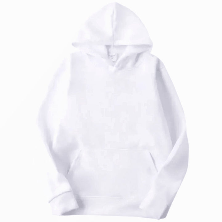 Herren Klassischer Kapuzenpullover im Casual-Stil mit Kängurutasche - Weiß