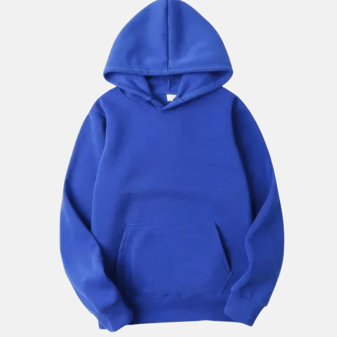 Herren Klassischer Kapuzenpullover im Casual-Stil mit Kängurutasche - Blau