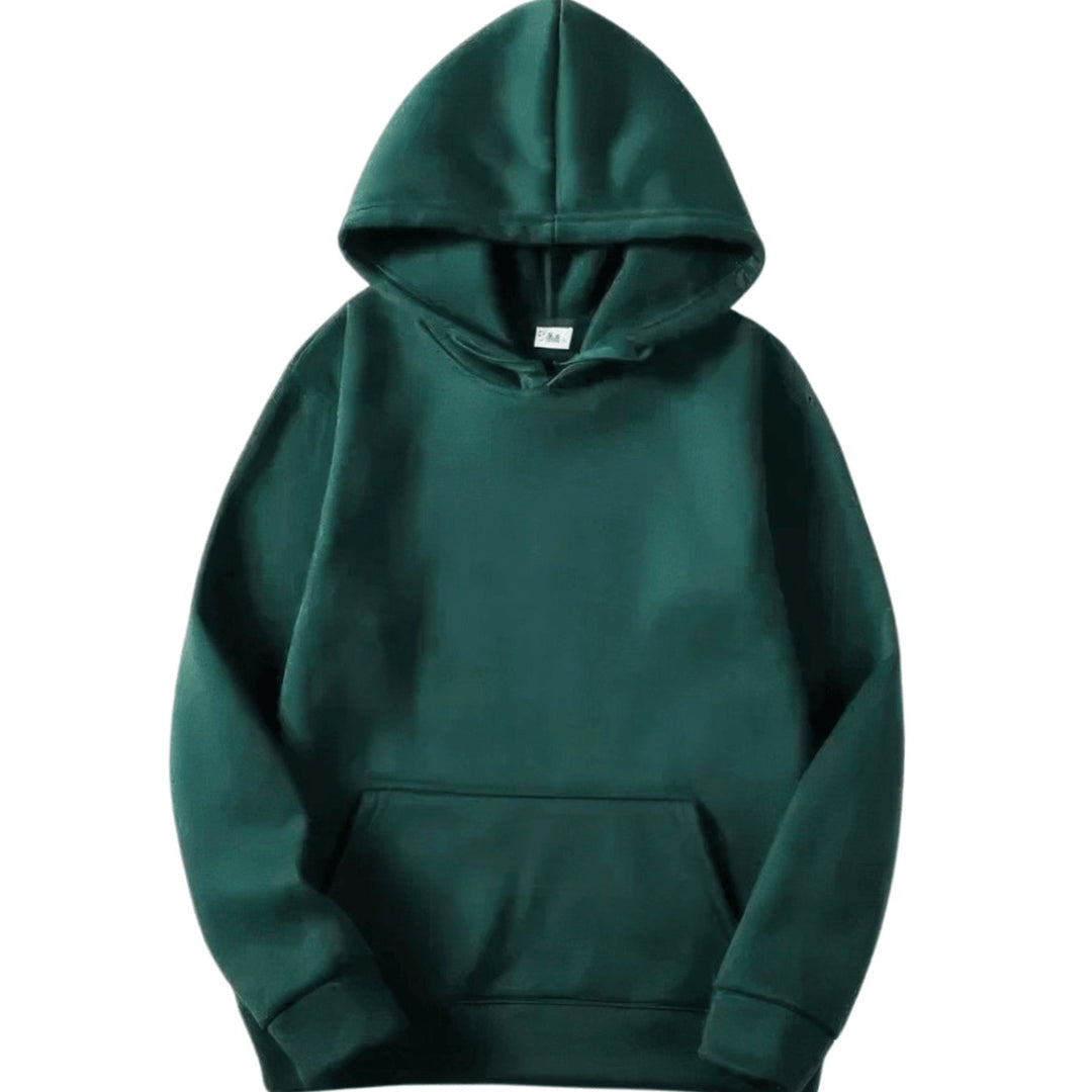 Herren Klassischer Kapuzenpullover im Casual-Stil mit Kängurutasche - Grün