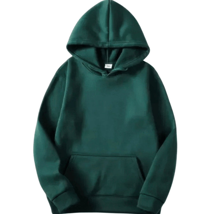 Herren Klassischer Kapuzenpullover im Casual-Stil mit Kängurutasche - Grün