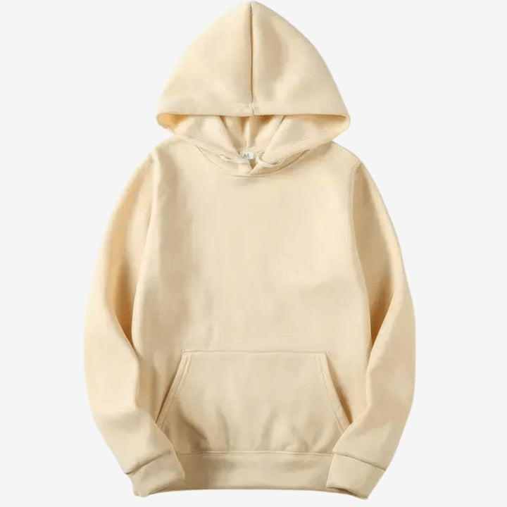 Herren Klassischer Kapuzenpullover im Casual-Stil mit Kängurutasche - Beige