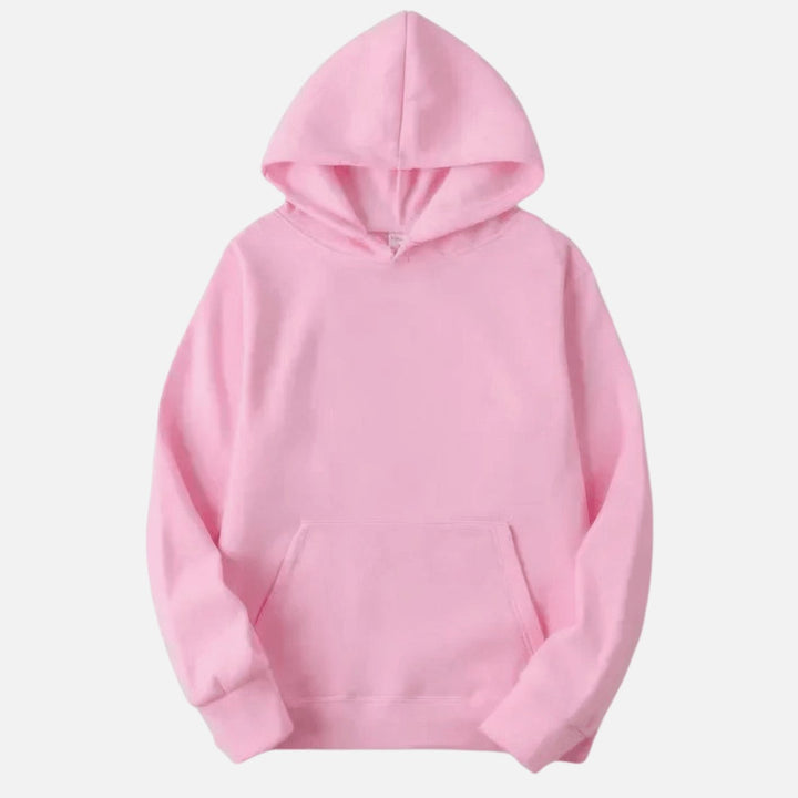 Herren Klassischer Kapuzenpullover im Casual-Stil mit Kängurutasche - Rosa