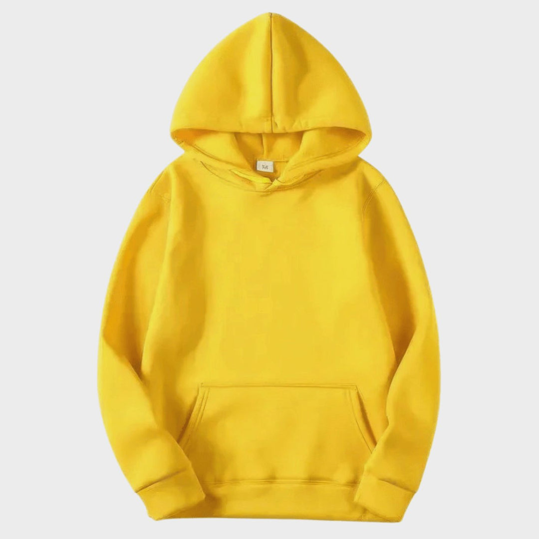 Herren Klassischer Kapuzenpullover im Casual-Stil mit Kängurutasche - Gelb