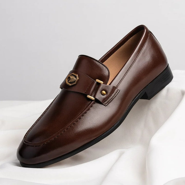 Herren Leder Loafer Business Slipper Italienisches Leder - Brown