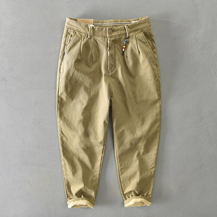 Herren Lässige Tapered Chino Hose - Khaki