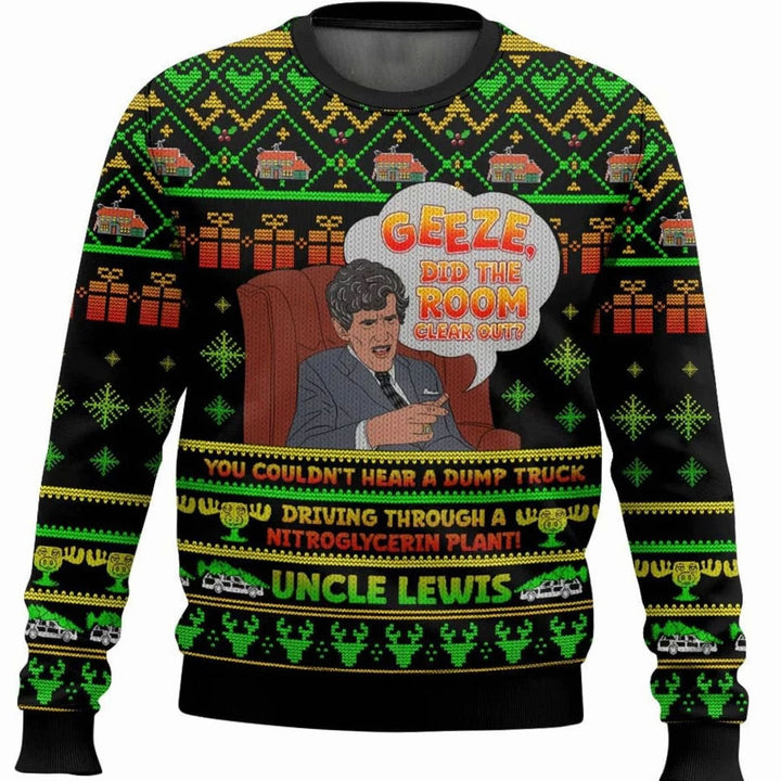 Herren Lustiger Ski-Themen-Weihnachtspullover Rundhals Ugly Sweater - Mehrfarbig 1