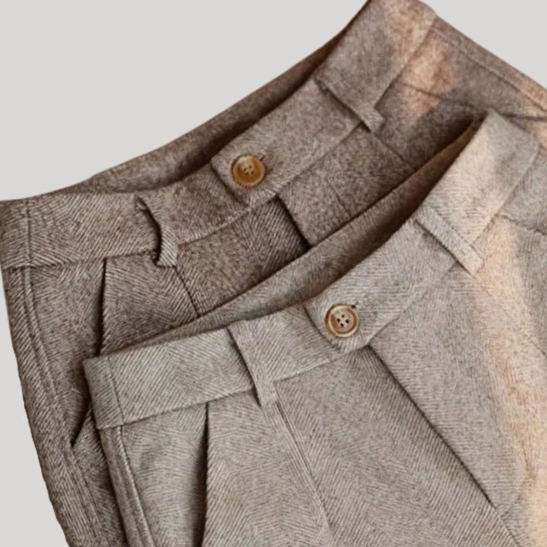 Herren Maßgeschneiderte Knöchellange Hose mit Bundfalten Frühjahr