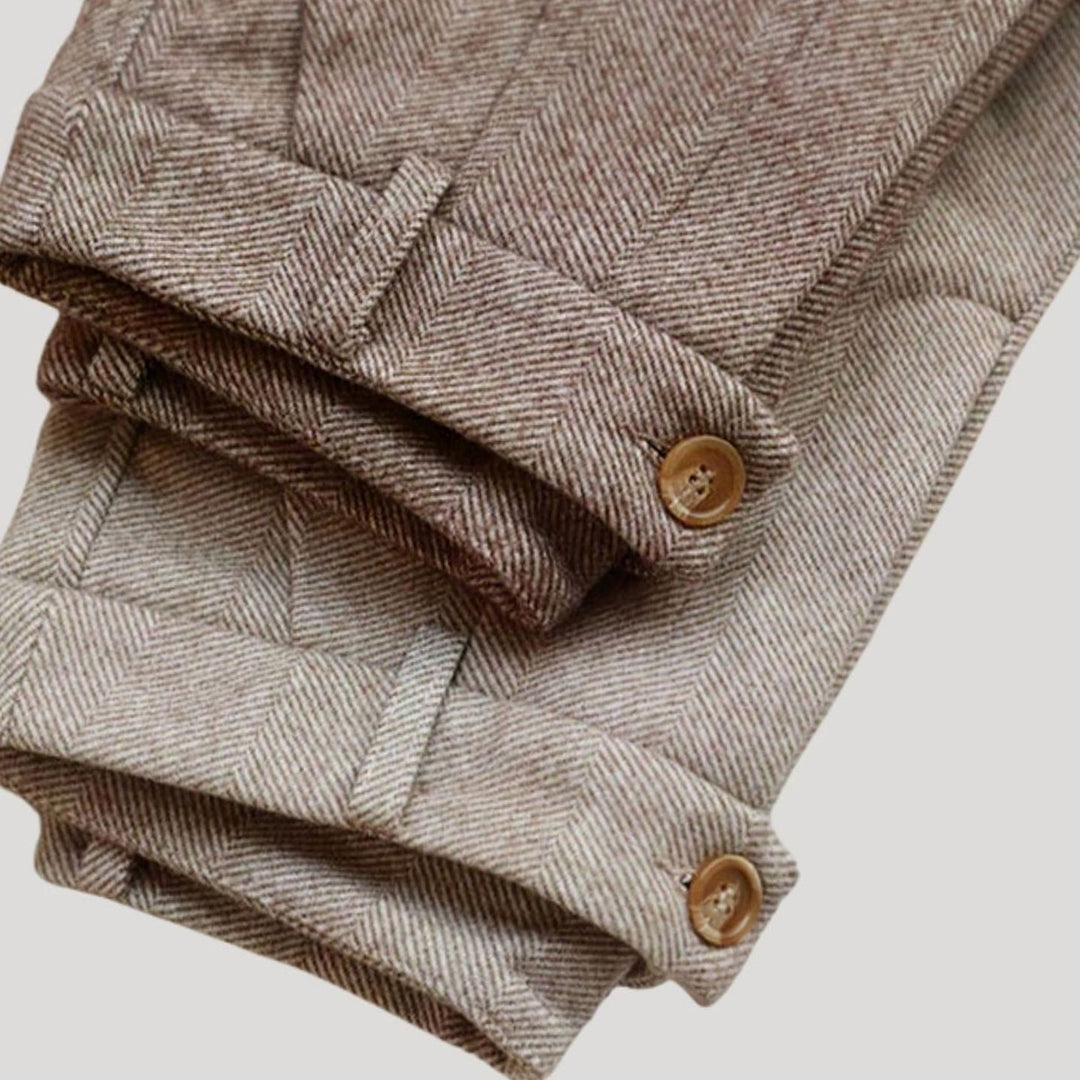 Herren Maßgeschneiderte Knöchellange Hose mit Bundfalten Frühjahr