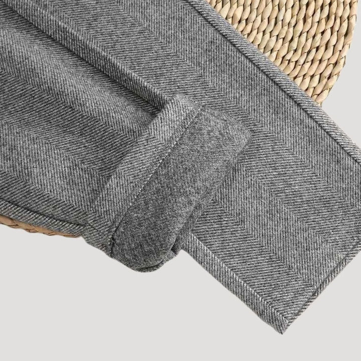 Herren Maßgeschneiderte Knöchellange Hose mit Bundfalten Frühjahr - Grau