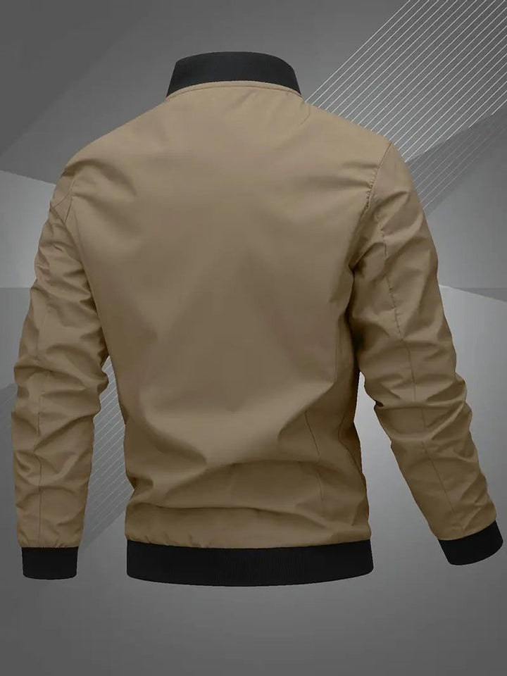 Herren Mens Bomber Jacket Lässige Polyester Blouson-Jacke Reißverschluss