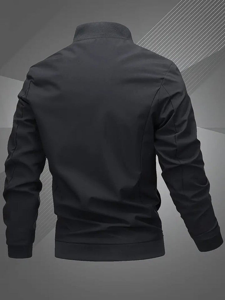 Herren Mens Bomber Jacket Lässige Polyester Blouson-Jacke Reißverschluss