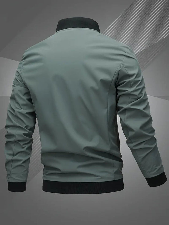 Herren Mens Bomber Jacket Lässige Polyester Blouson-Jacke Reißverschluss