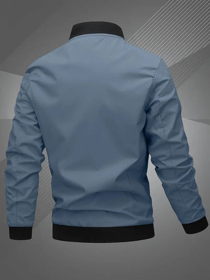 Herren Mens Bomber Jacket Lässige Polyester Blouson-Jacke Reißverschluss