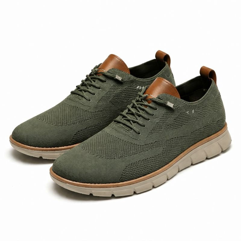 Herren Mesh Schnür-Sneaker Atmungsaktiv Gepolstert - Verde