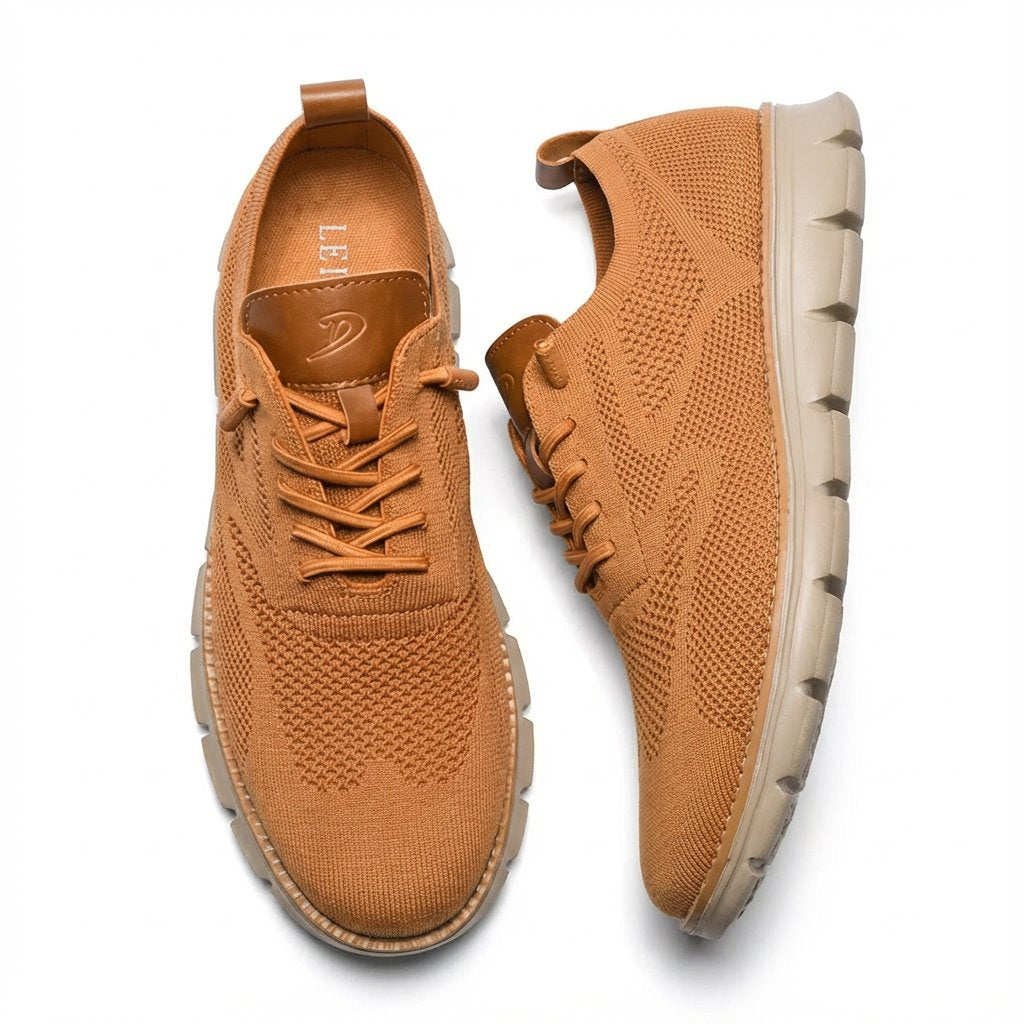 Herren Mesh Schnür-Sneaker Atmungsaktiv Gepolstert - Camello