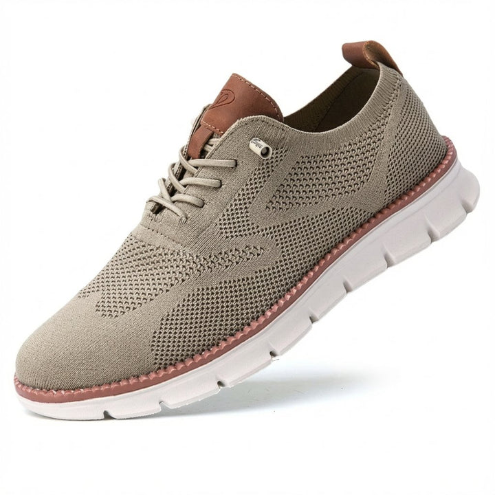 Herren Mesh Schnür-Sneaker Atmungsaktiv Gepolstert - Caqui