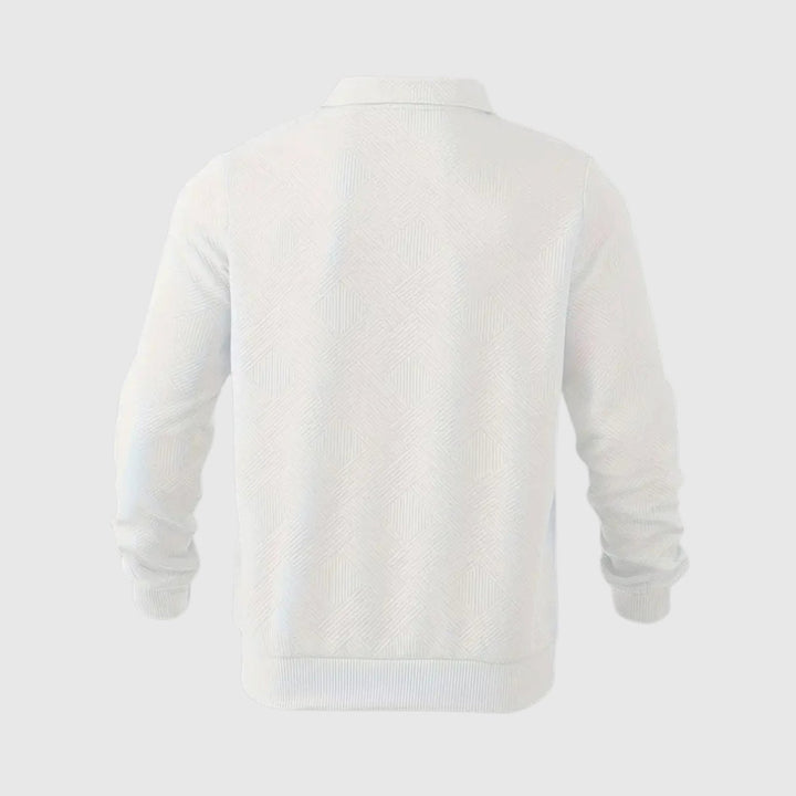 Herren Polo-Sweatshirt mit Reißverschluss Freizeitshirt Langarm