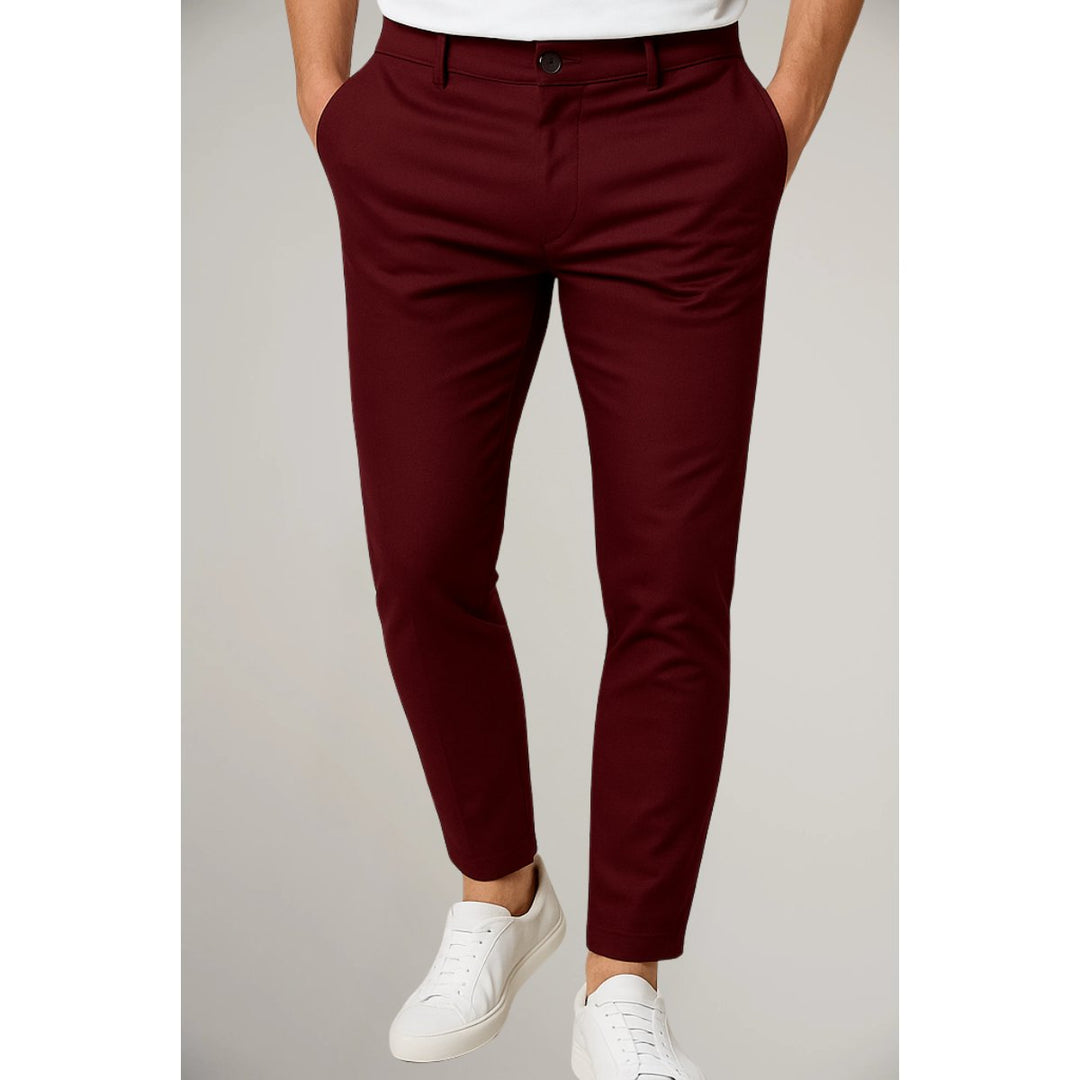 Herren Slim-Fit Business Chino Hose - Red
