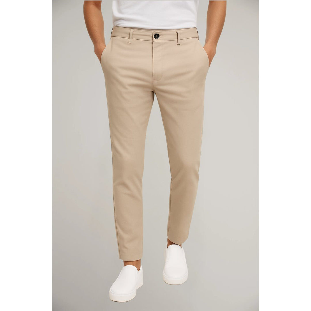 Herren Slim-Fit Business Chino Hose - Light Brown