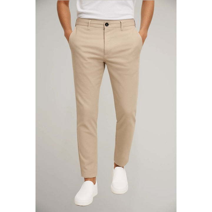 Herren Slim-Fit Business Chino Hose - Light Brown