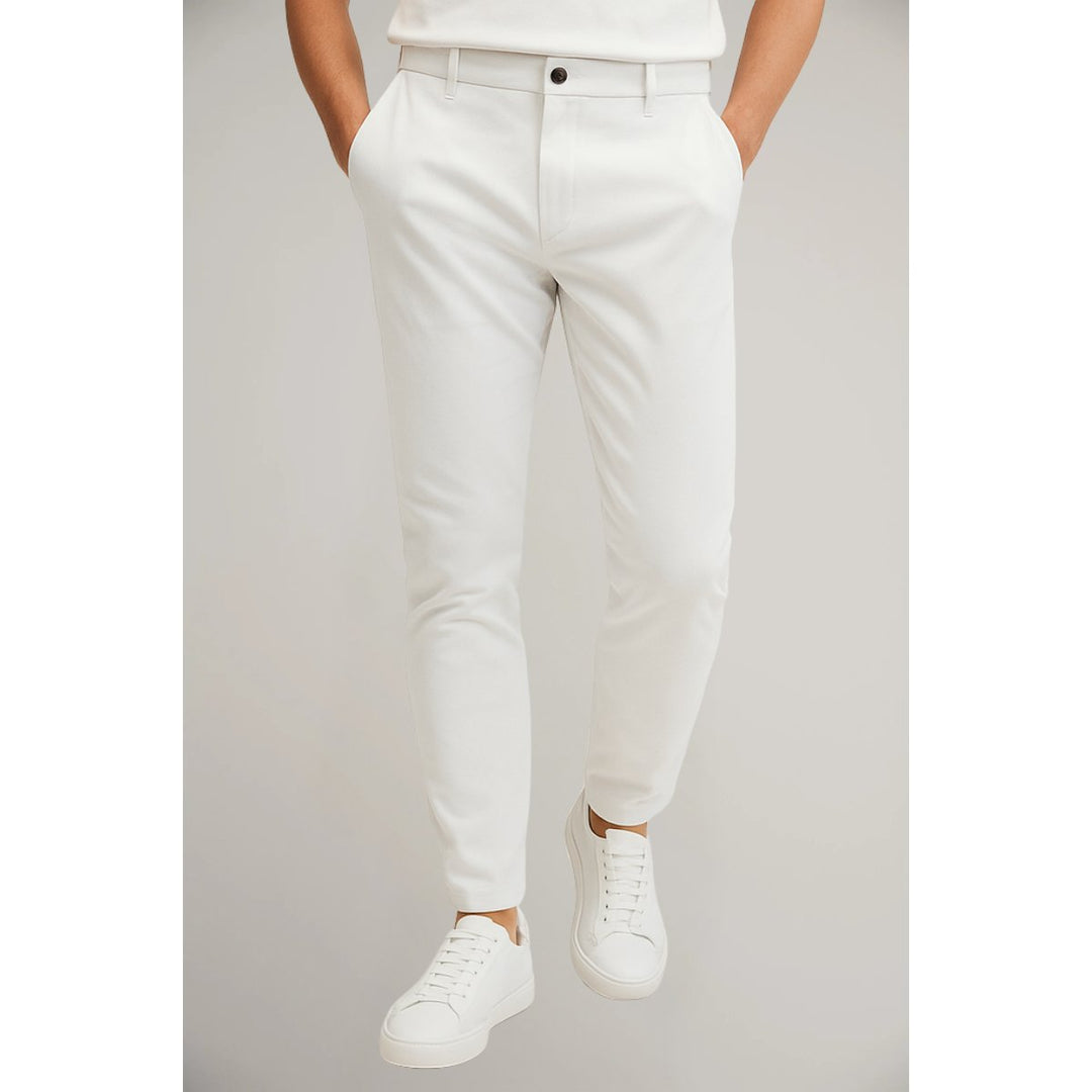 Herren Slim-Fit Business Chino Hose - White