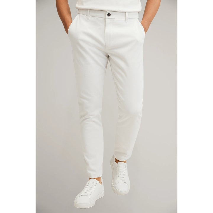 Herren Slim-Fit Business Chino Hose - White