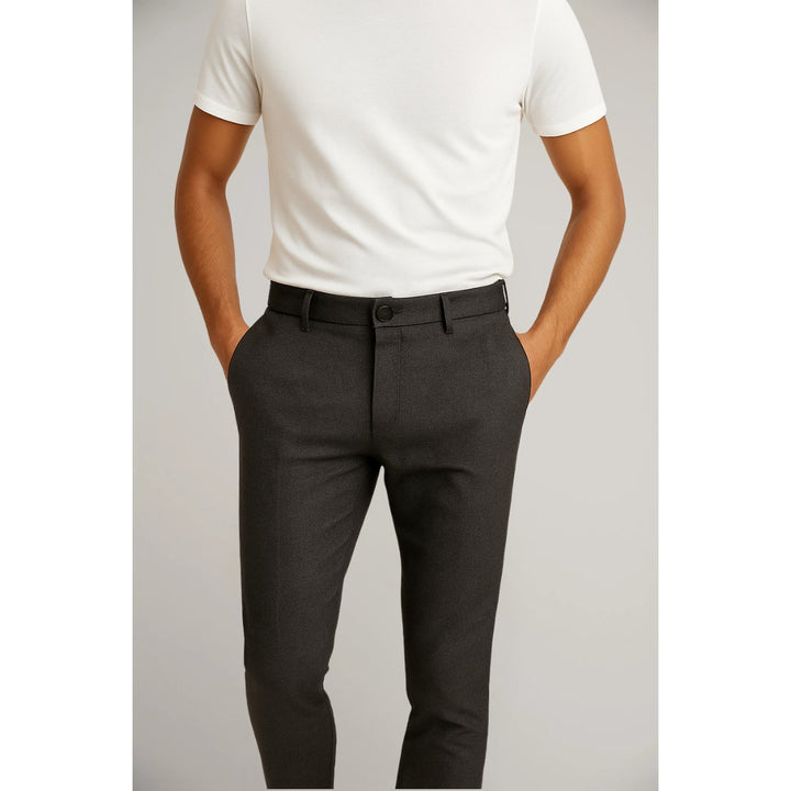 Herren Slim-Fit Business Chino Hose - Dark Grey
